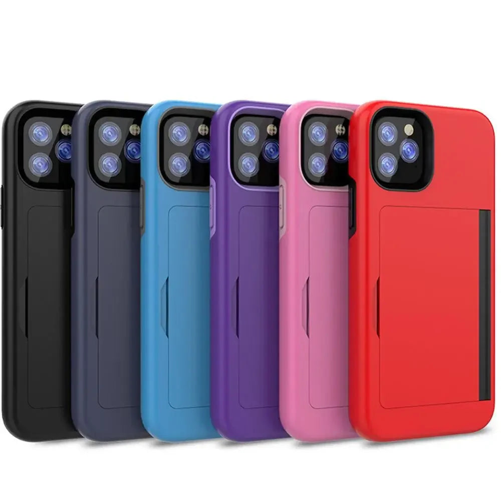 For iPhone 16 Pro MAX 15 14 13 12 11 7 8 Plus X XS MAX XR Case Wallet 3-Card ID Slot Card Holder Flip Cover for iPhone 16 15 14