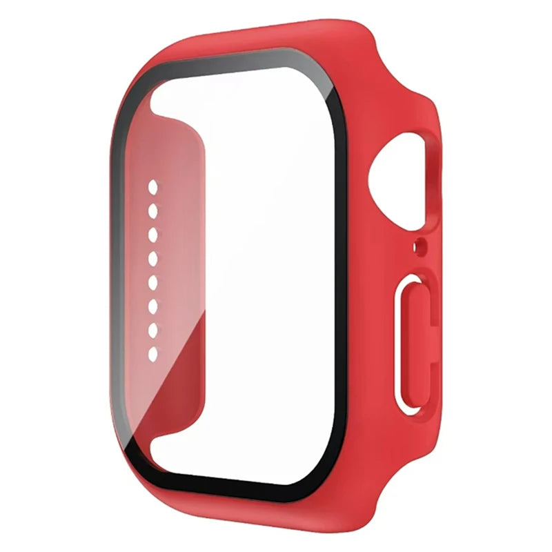 Glass+Cover For Apple Watch case 44mm 40mm 38 42 49mm 41mm 45mm 46mm Accessorie Screen Protector iWatch 11 10 9 8 7 6 SE 5 Ultra
