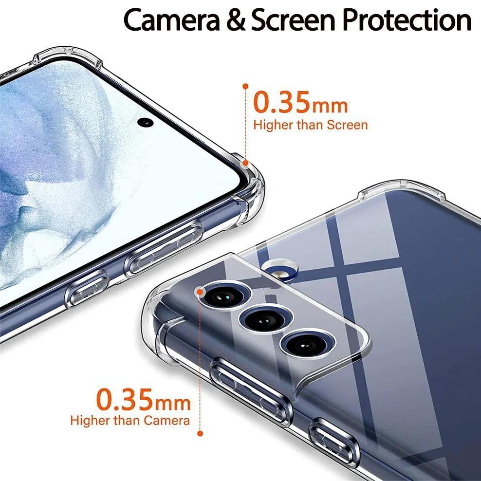 Shockproof Transparent Soft Case For Samsung Galaxy S25 ULTRA S24 S23 S20 S21 FE S22 Plus Note 20U Clear Ultra Thin TPU Shell