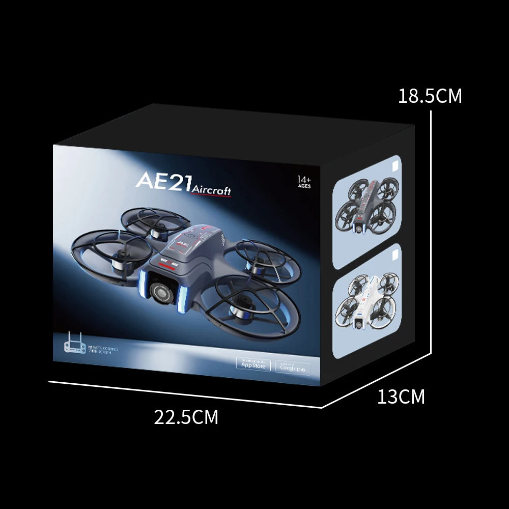 Mini Drone 8K HD-VR Dual-camera 180 ° ESC Optical Flow Obstacle Avoidance Motor Drone UAV Remote Control Quadcopter Universa Toy