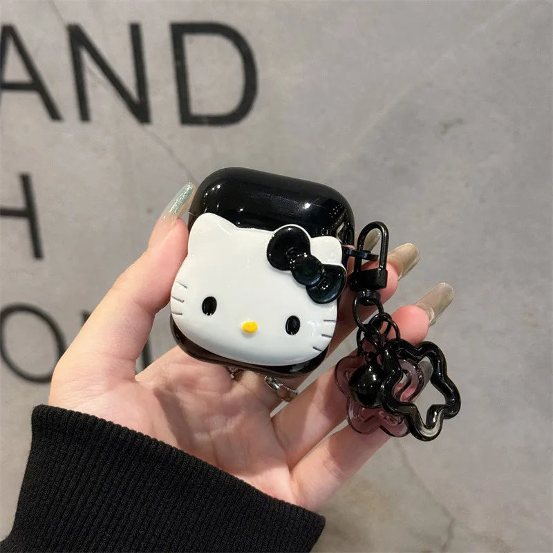 Cute Cartoon KT Earphone Case for Airpods 1 2 3 4 Pro 2 3  Wireless Bluetooth Headset Protective Cover Pro2 Pro3 with Pendant