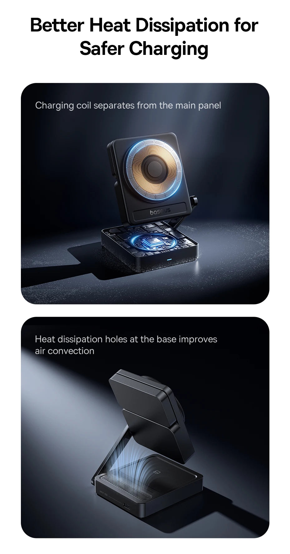 Baseus 3 in 1 Magnetic Wireless Charger Qi2.2 25W Fast Charging For iPhone 17 16 15 14 Apple Watch Earbuds AirPods Pro iWatch
