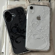 Fashion Simple Flower Transparent Phone Case For iPhone 17 Air 16 Pro Max 15 14 13 Mini 12 11 Promax 78 Plus Soft Back Cover Y2K