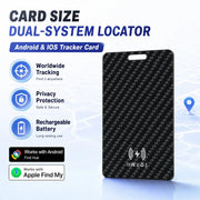 Smart Wallet Tracker Card, Works with Apple Find My & Android Find Hub, IP68 Waterproof Item Locator with 70dB+ Loud Alarm, 3-5 Months Ultra-Long Battery Life, App Notifications, Historical Tracking & Multi-User Sharing