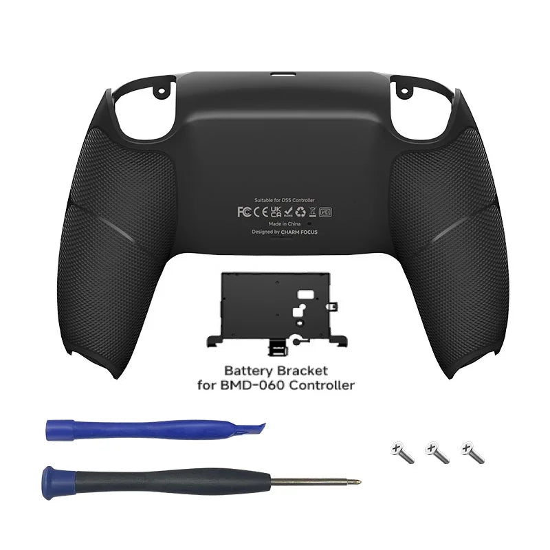 Redesigned PS5 Controller Two-color Non-slip Bottom Case Replacement for BDM-010, 020, 030, 040, 050 060 Model