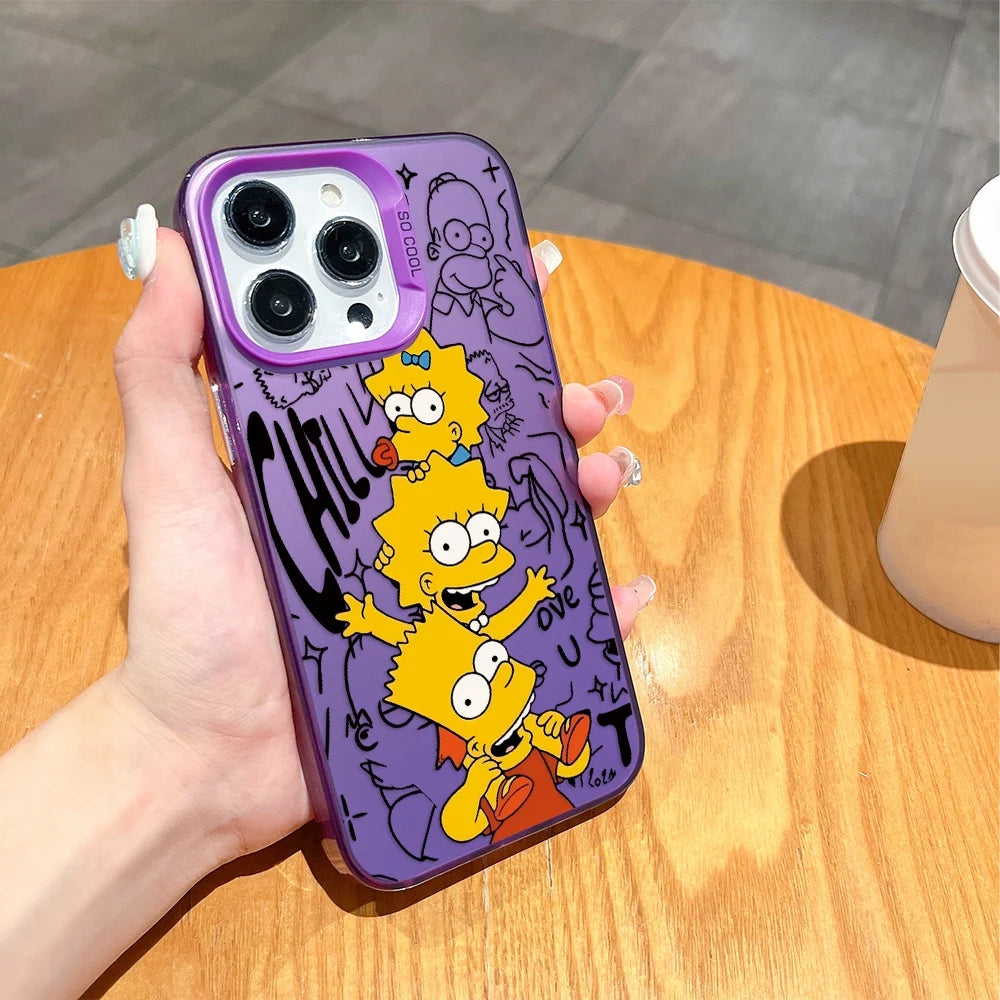 Fun Cartoon S-Simpsons Hot Phone Case for Samsung Galaxy S26 S25 S24 S23 S22 S21 S20 Note20 FE Ultra Edge Plus 4G 5G Matte Cover
