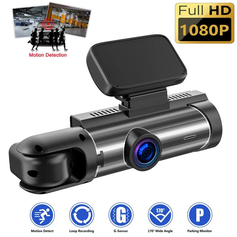 ZNLYRION M8-32GB Full HD 1080P Car Dashcam Front+Interior+Rear Camera 130° Wide Angle Night Vision G-Sensor Parking Monitor Car Driving Recorder