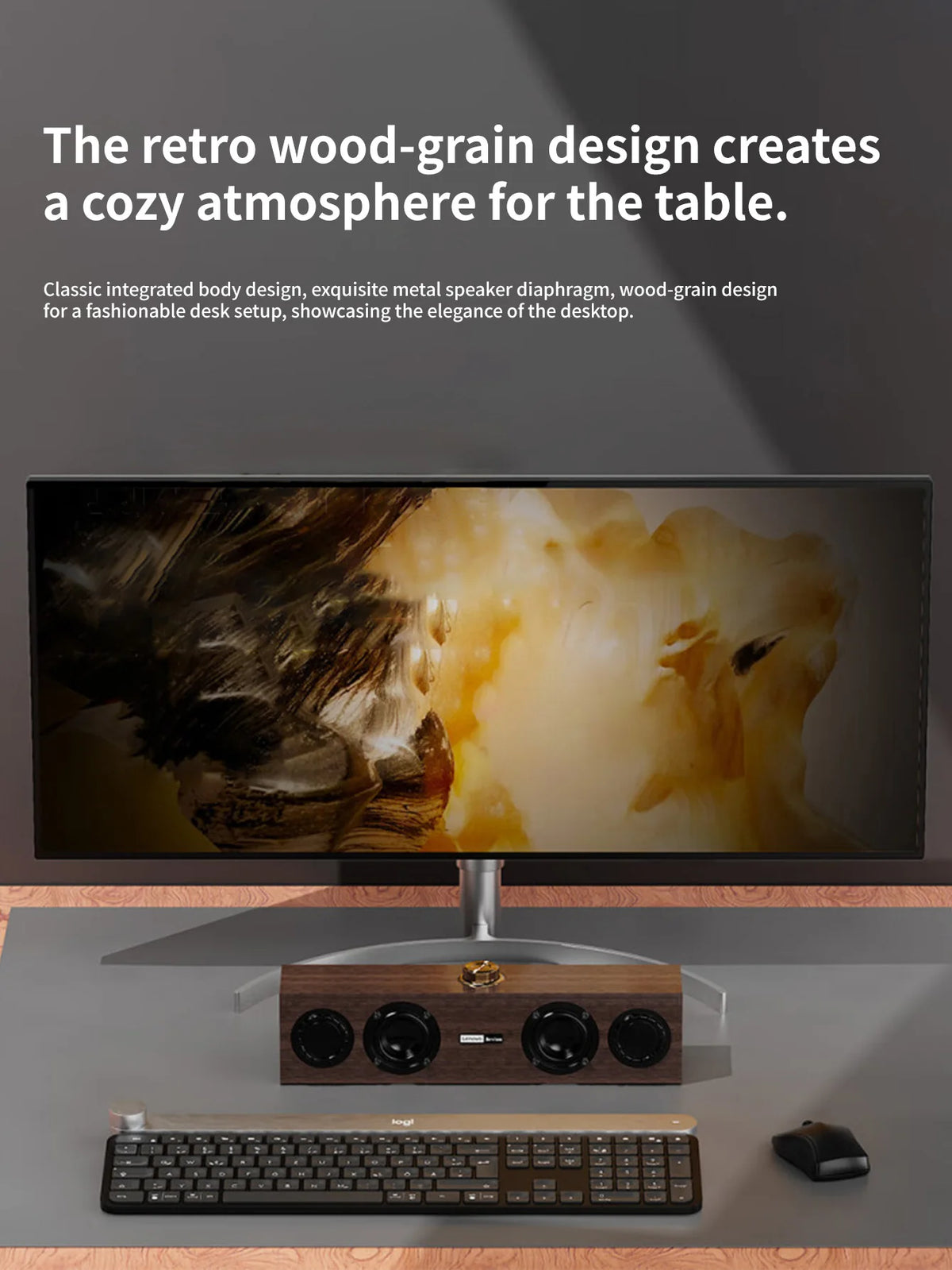 Lenovo C02 Multimedia Speaker Bluetooth Speaker Wired/Bluetooth Dual-Mode Speaker Retro Speaker Universal for Tv, Computer, and Mobile Phone Subwoofer