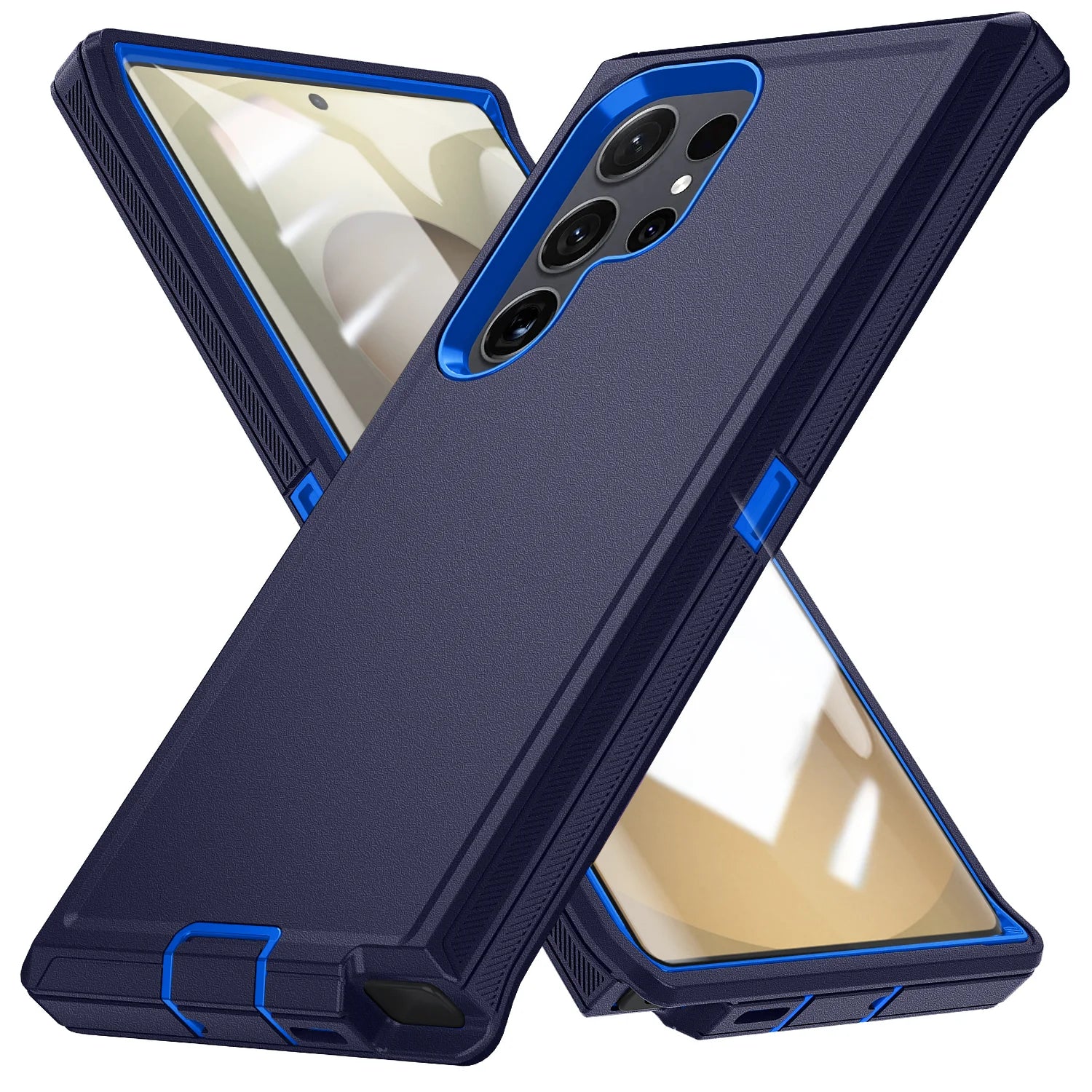 Military Armor Shockproof Phone Cases For Samsung S26 Ultra S24 Plus S23 FE S22 S21 S20 S25 Ultra Hard PC+TPU Bracket Back Cover