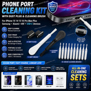 Cell Phone Charging Port Dust Plug with Cleaning Brush for IPhone 15 14 13 16Pro Max Plus Samsung Xiaomi IOS Type C Cleaner Set