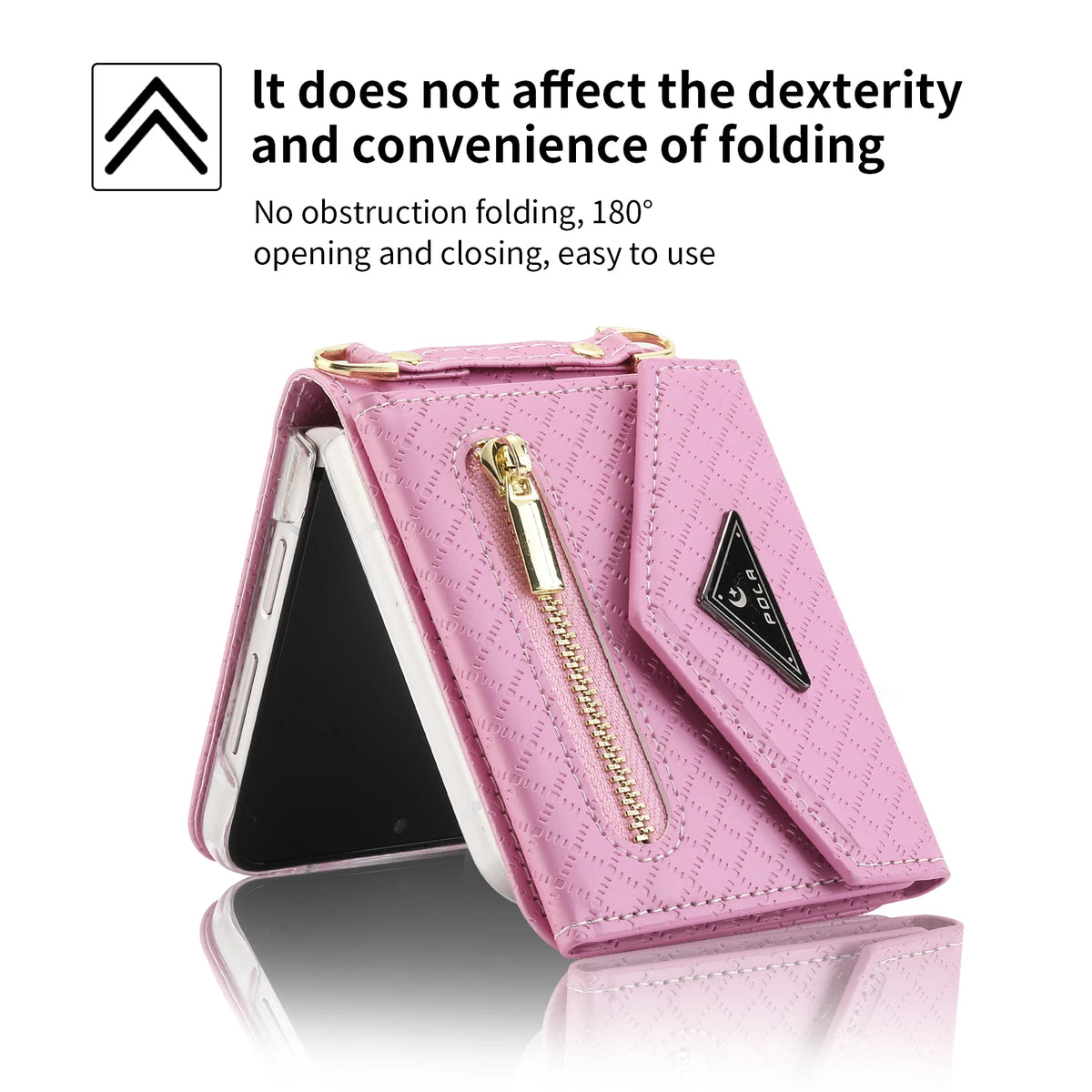 Zipper Leather Case For Samsung Galaxy Z Flip 8 7 FE 6 5 4 3 Flip8 Card Holder Wrist Strap Handbag Magnetic Folio Wallet Cover