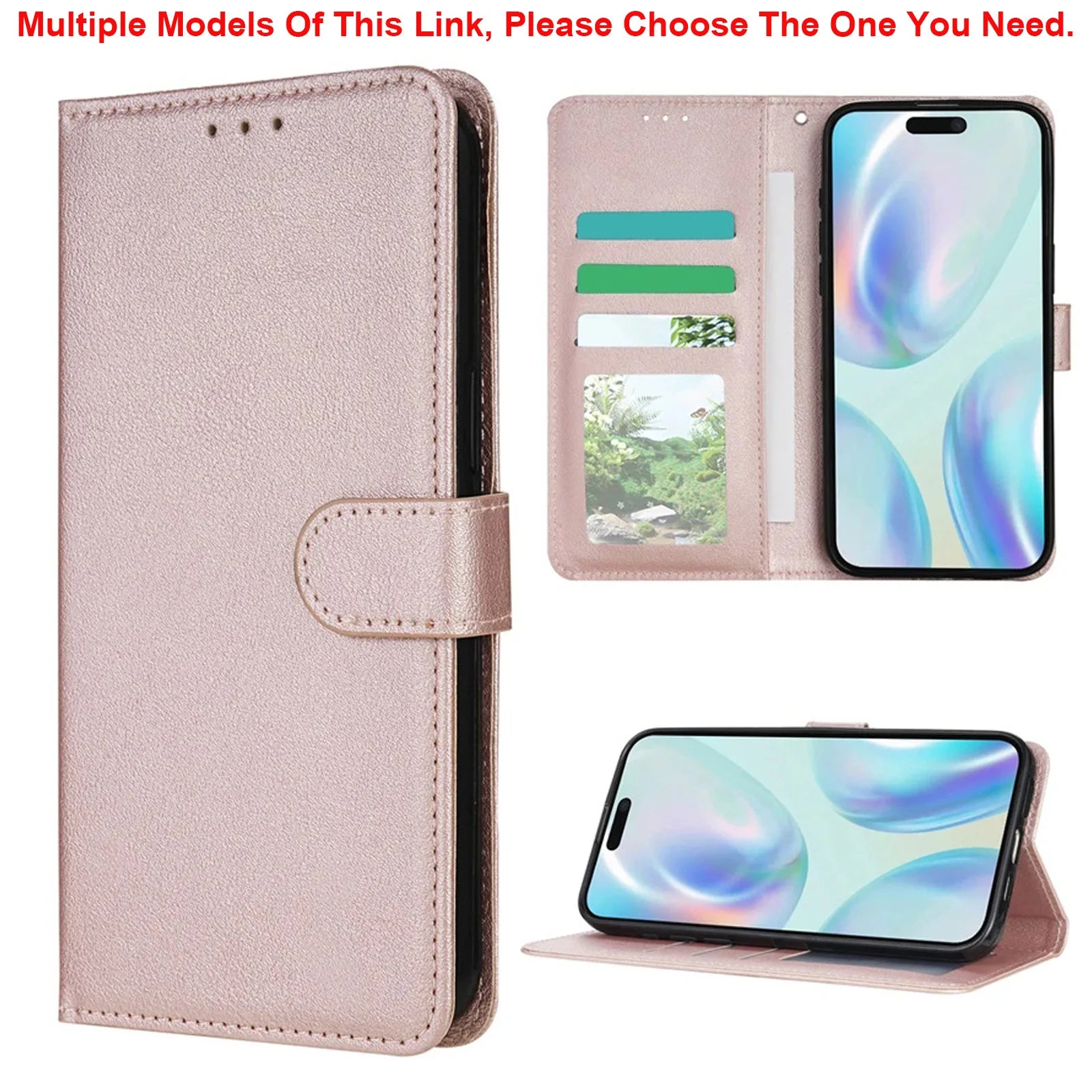 Wallet Card Slot Frame Stand Magnetic Flip Phone Leather Case For iPhone 16e 16 Pro Max 15 Plus 14 13 12 11 X XS Anti-fall Cover
