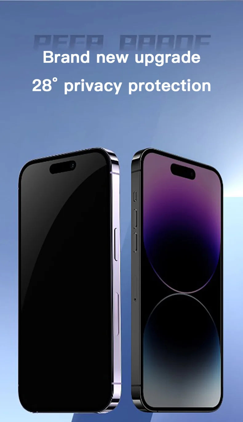1-10PCS Oleophobic Coating Privacy Screen Protector For iPhone 17 16 14 15 12 11 13 X XS Pro Max Air Mini Dust Free Installation