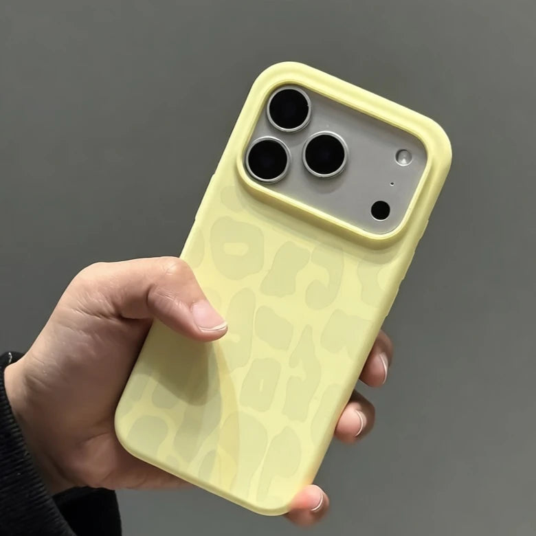 Ins Leopard Pattern Liquid Silicone Case For iPhone 17 11 12 13 14 15 16 Pro Max Plus Air Soft Camera Control Button Soft Cover