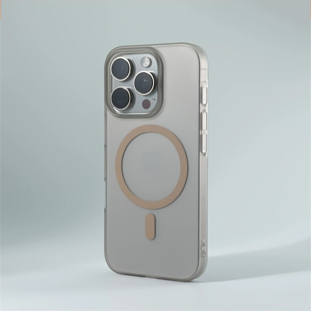 1.0 MM Ultra Thin Matte Hard PC Translucent Case For iPhone 17 Air 16 15 14 13 12 Pro Max Magsafe Magnetic Wireless Charge Cover