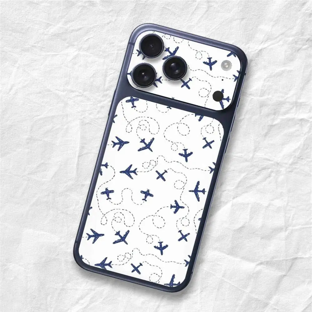 Airplane Pattern Sticker Film Wrap Decal Sticker for iPhone 17 Pro Max
