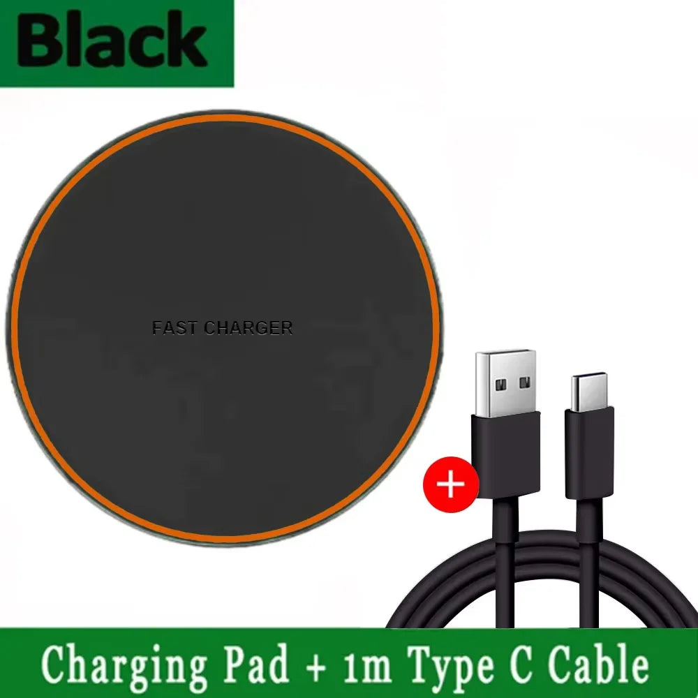 30W Fast Wireless Charger Compatible with iPhone 17‑12 Pro Max, Galaxy S25‑S20, Huawei, Xiaomi & Google Pixel