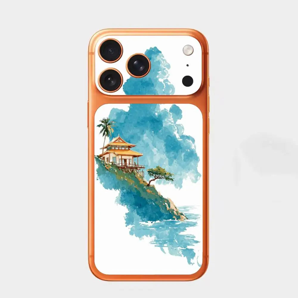 By The Mountainside   For iPhone 17pro,17pro max Carmere and Back Cover Decal Wrap Skin Colorful Rear Protective Sticker Film