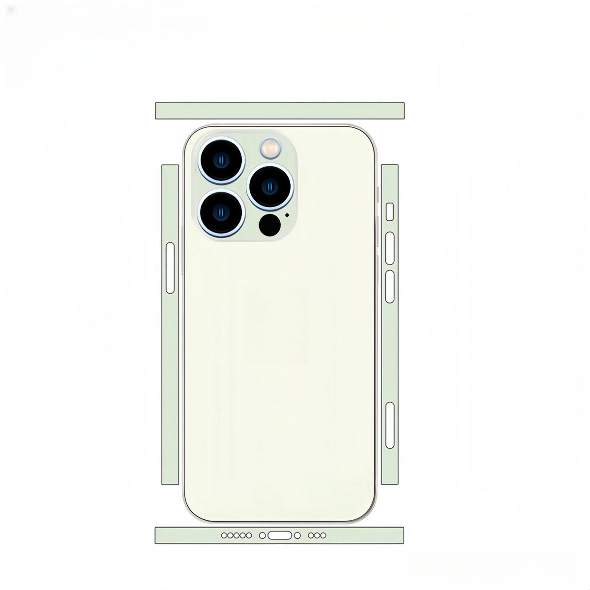Pain Color Phone Stickers Film For iPhone 16 15 13 14 Pro Max 3M Back Skins Sticker For IPhone13 Mini Cover Body Film