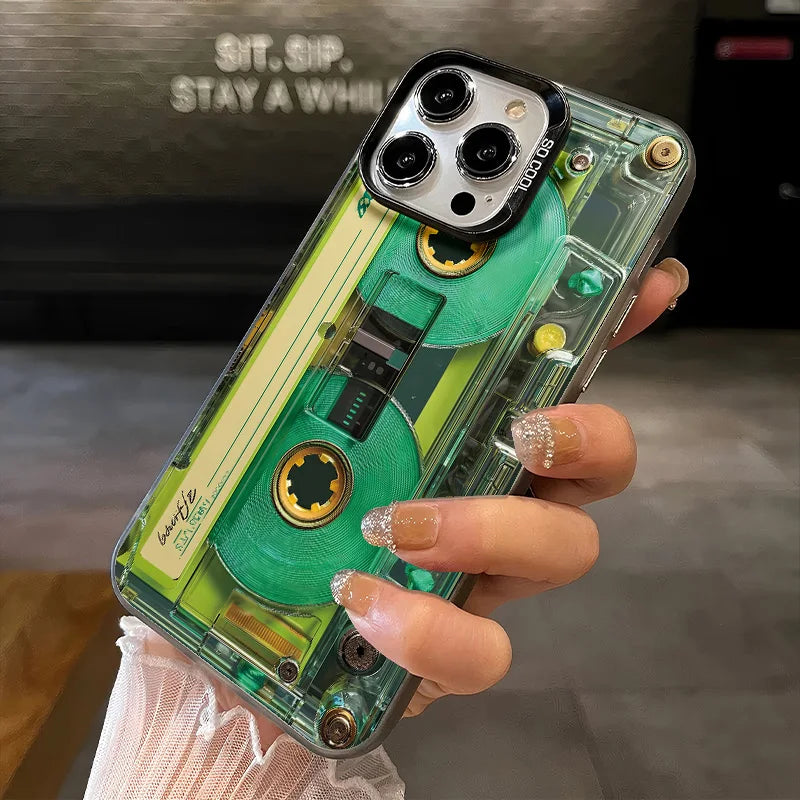 Unique cassette tape Creative Phone Case For iPhone 17 16e 16 15 14 13 12 11 mini Pro Max X XR XSMAX 8 Air Plus Anti Fall Matte
