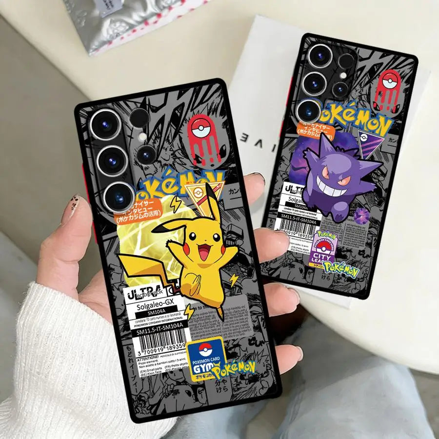Case for Samsung Galaxy S26 S20 FE S22 S21 S25 Ultra S23 FE Note 20 Ultra 10+ S24 Plus Funda Back Phone Cover Anime Pokemons