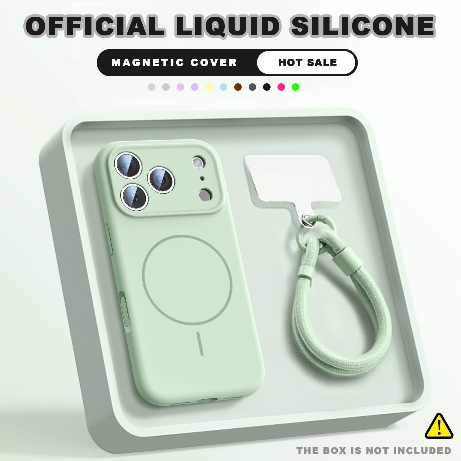 Magnetic Wrist Strap Liquid Silicone Phone Case For iPhone 11 12 13 16 17 Pro Max Air 15 14 16 Plus 16E Magsafe Lanyard Cover