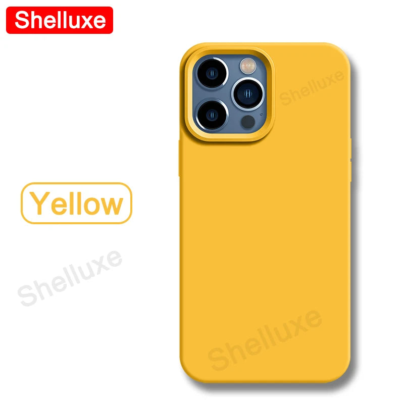 Luxury Liquid Silicone Case Shelluxe For iPhone 17 16 15 14 Pro Max For APPLE iPhone17 Air iPhone16 iPhone15 Plus Phone Cases