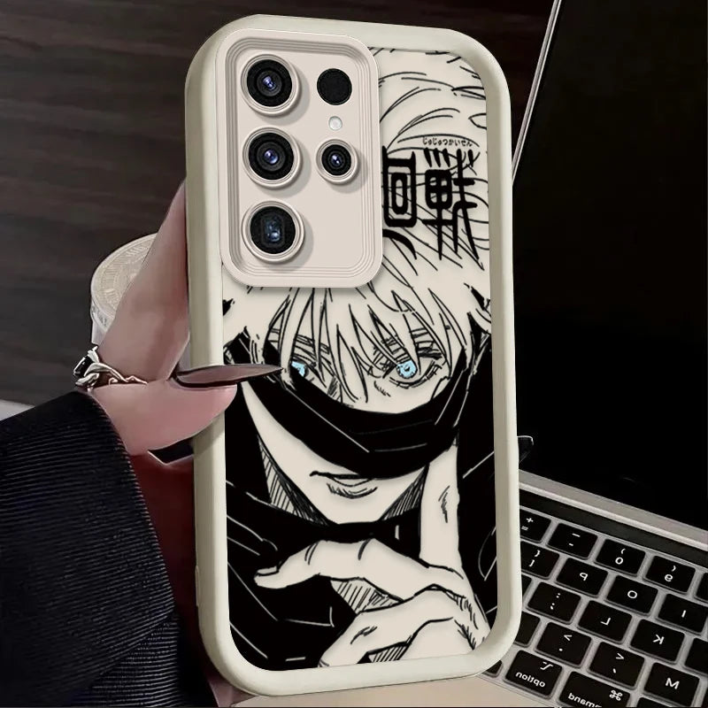 Anime Jujutsu Kaisen Phone Case for Samsung Galaxy S24 S25 S23 Ultra S22 S21 Plus FE A36 A56 A26 A16 A06 A15 A25 A35 A55 5G Enit