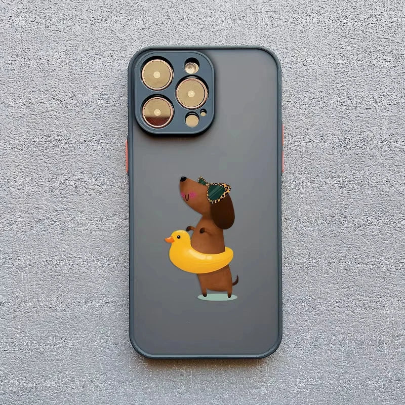 Funny Dancing Dachshund Sausage Dog Phone Case For Samsung Galaxy S26 S25 Ultra S24 S23 FE S22 S21 Plus S20 A56 A55 A54 Cover