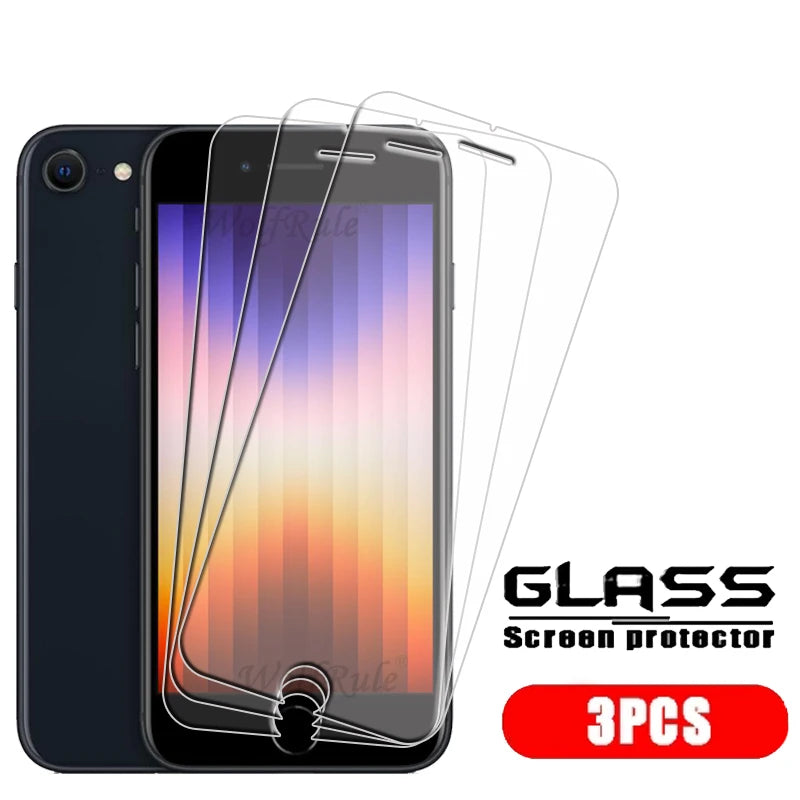 1/2/3/4Pcs For iPhone SE 2022 Glass iPhone SE 2022 2020 7 8 Plus Tempered Glass Transparent Clear 9H Screen Protector iPhone SE