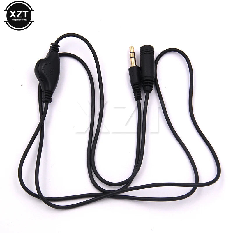 3.5mm Jack AUX Male to 3.5 mm Female Adapter Extension Cable M/F Audio Stereo Cord with Volume Control Earphone Headphone Wire
