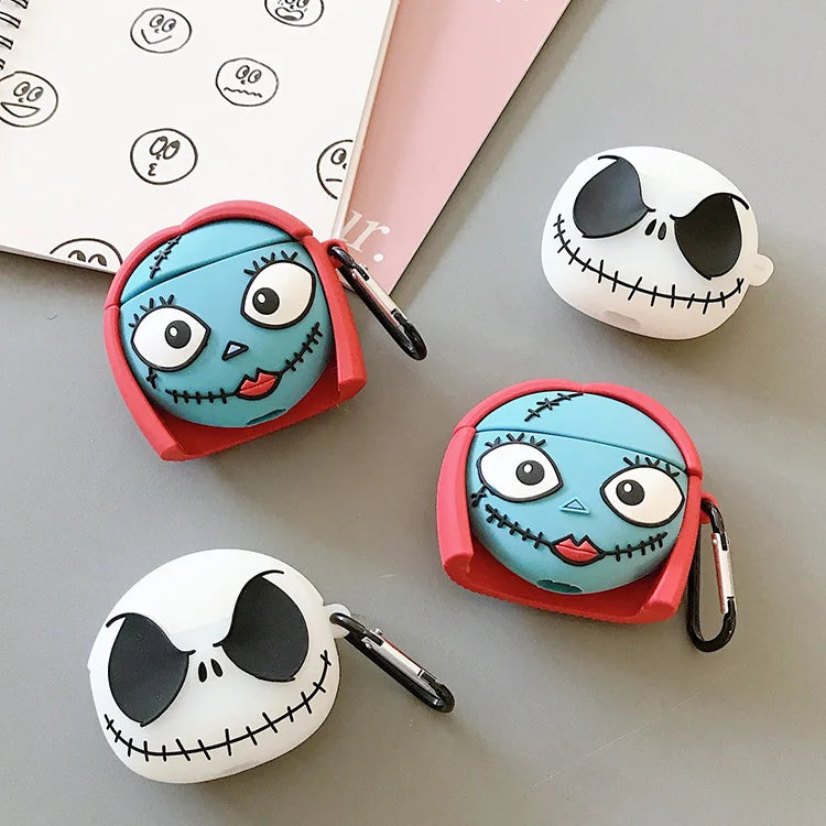 Luminous Skull For Airpods 4 Case 2024,3D Silicone Earphone Cover For Airpods Pro 2 Case/Airpods 3 2 1  Case For Kids Funda