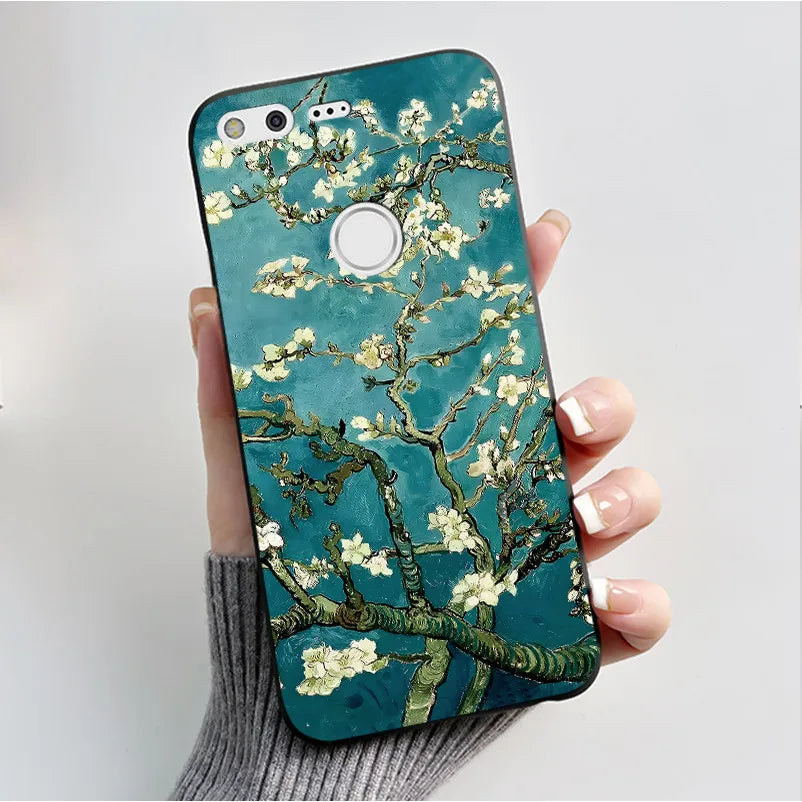 For Google Pixel XL Case Luxury Fashion Butterfly Flowers Black Soft TPU Silicone Back Cover For Google Pixel 1 1XL Phone Cases