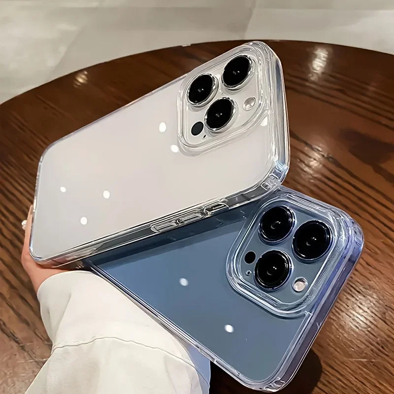 Ultra Thin Clear Acrylic Phone Case For iPhone 17 16 15 14 Plus 13 12 11 Pro Max Phone Back Cover Transparent Shockproof Cover