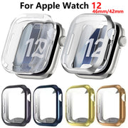 Protective Cover For Apple Watch 12 46mm 42mm Soft TPU Screen Protector bumper Cover Case iWatch Series 12 42/46mm Accessories