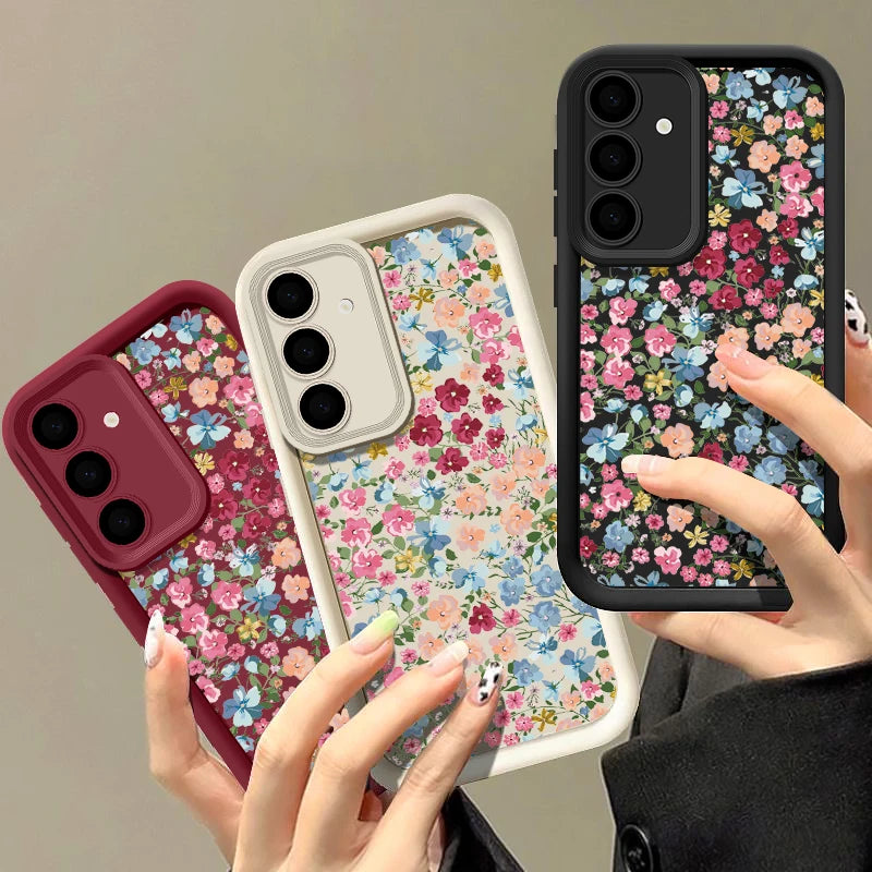 Small Flowers Soft Phone Case For Samsung Galaxy S25 Edge S26 S24 S23 S22 Ultra S24 S25 FE A57 A37 A17 A56 A15 A53 A54 A55 Cover