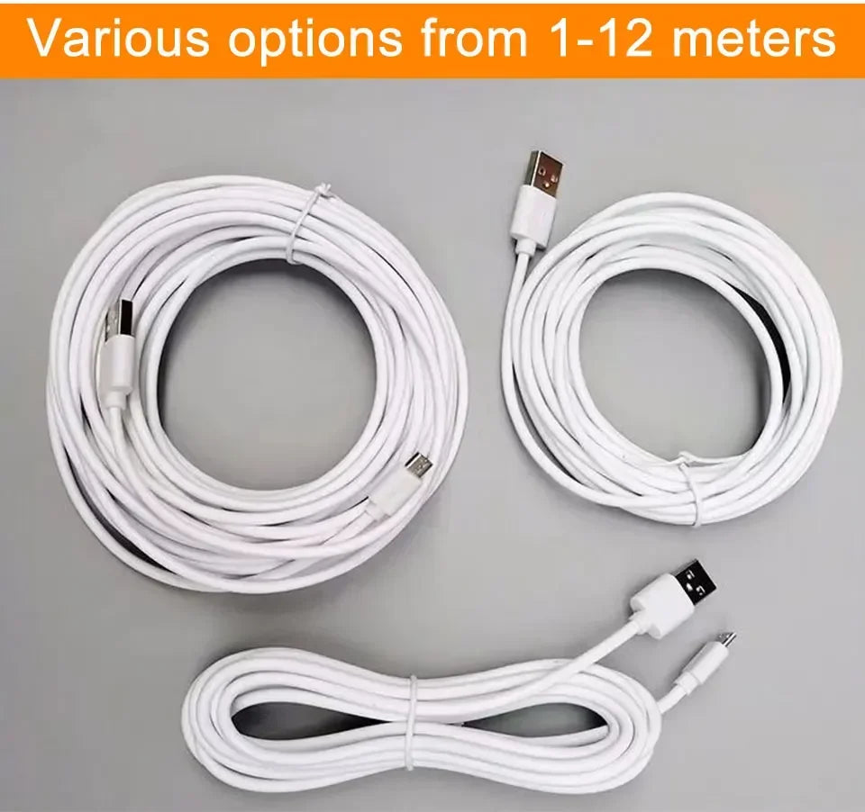 1m-14m extra long USB Type C charging cable Android camera extension monitoring for Huawei Android phones surveillance cameras