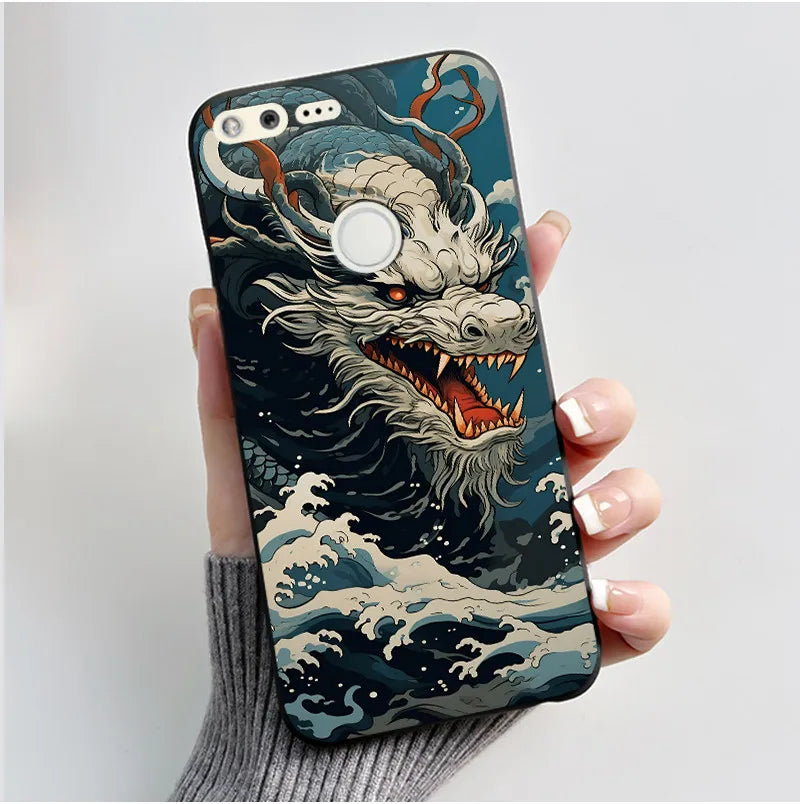 For Google Pixel 1 Soft Silicone Black Case For Google Pixel 1XL Elegant Style New Design Pattern Snow Mountain Casing