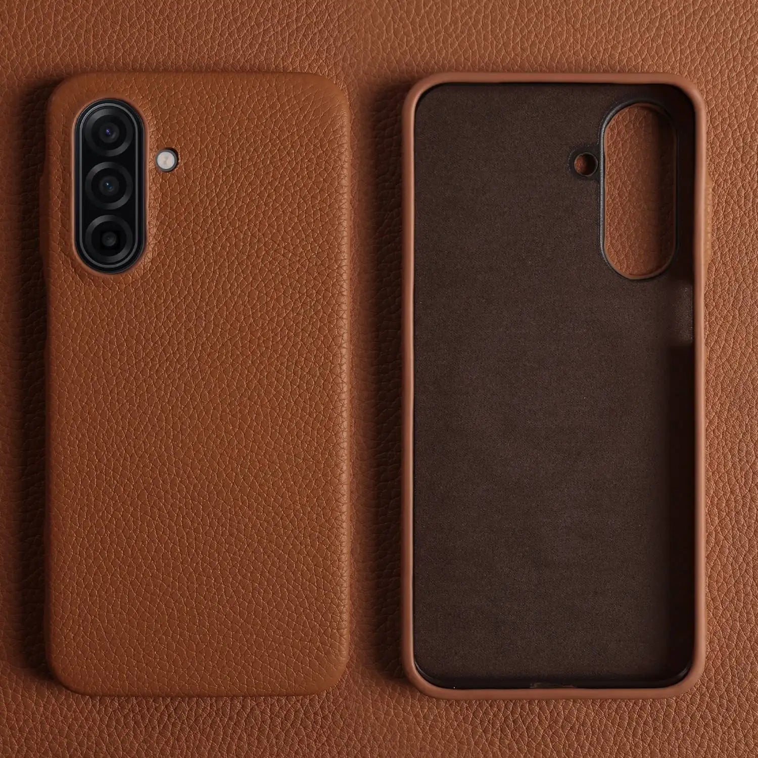 Luxury Genuine Leather Case For Samsung Galaxy A17 A07 A26 A36 A56 A15 A53 A24 Full Wrapped Shockproof Phone Cases Back Cover
