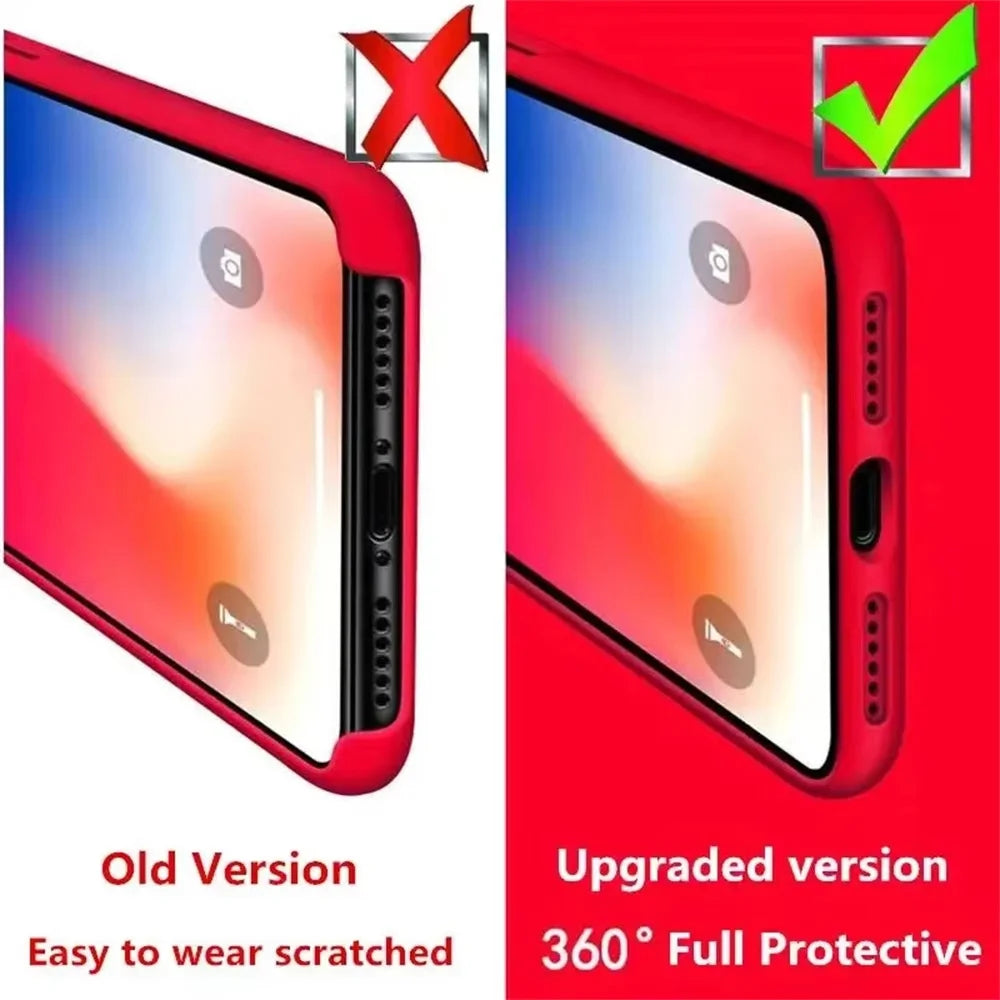 Original Liquid Silicone Phone Cases For iPhone 16 15 14 13 12 11 Pro Max Plus X XS Max 7 8 Plus Luxury Shockproof Soft Cover