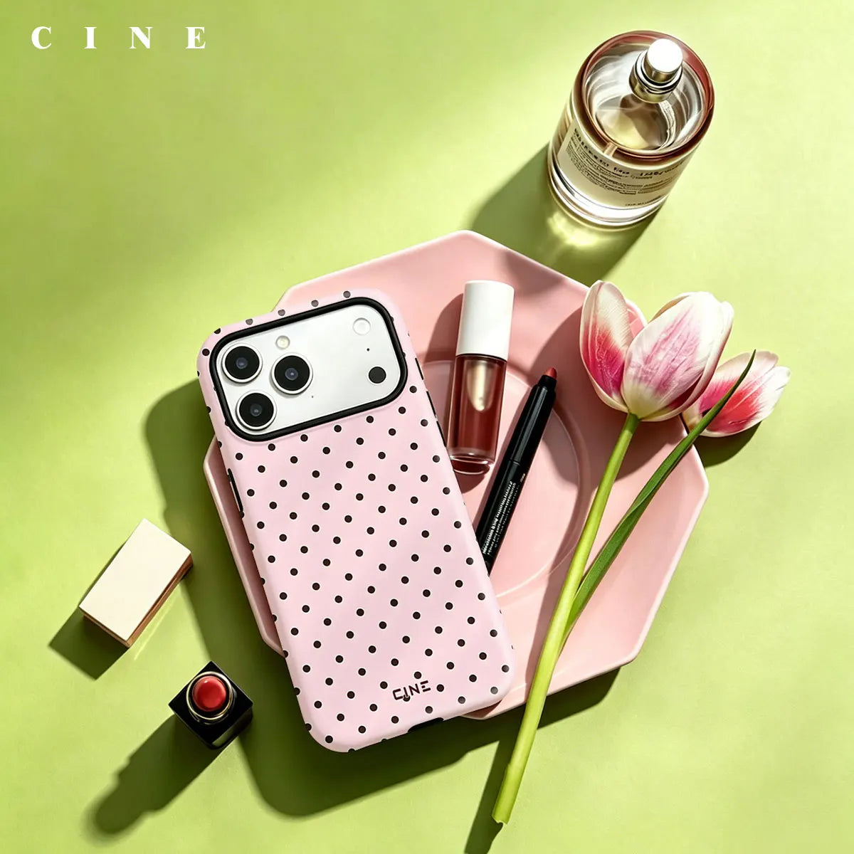 Pink Bow Stripe Phone Case for iPhone 18 17 16 15 14 13 12 Pro Max Plus Air Magnetic Double-layer Back Cover