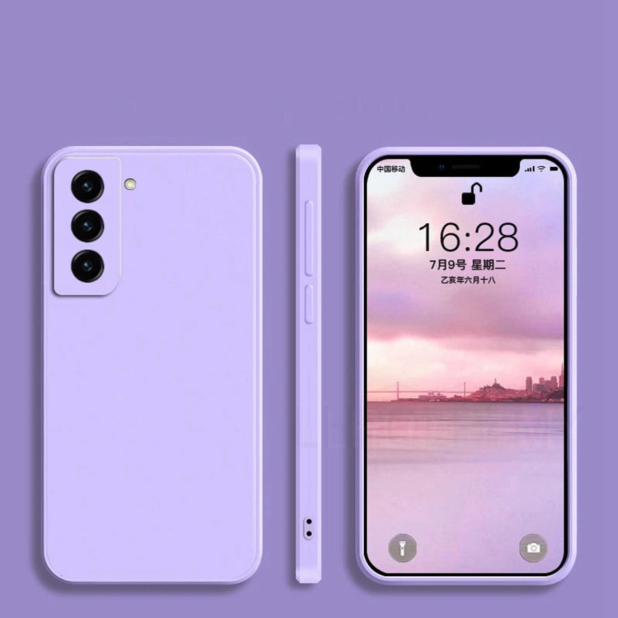 Square Liquid Silicone Soft Case For Samsung Galaxy S22 S21 S20 FE 5G S10 Plus Note 20 Ultra 10 Lite A22 A32 A52 A72 Full Cover