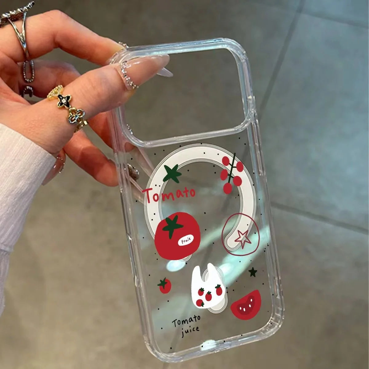 Tomato For Magsafe Phone Case For Samsung Galaxy A56 A16 A17 A55 A36 A53 A35 A06 A07 A26 A34 S26 Ultra S25EDGE S24 FE S23 Capa