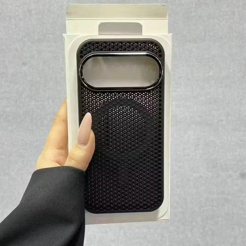Case For Google Pixel 10 Pro XL 11 Pixel11 For MagSafe Magnetic Cooling Honeycomb Mesh Protective Cover Metal Lens Frame Shell