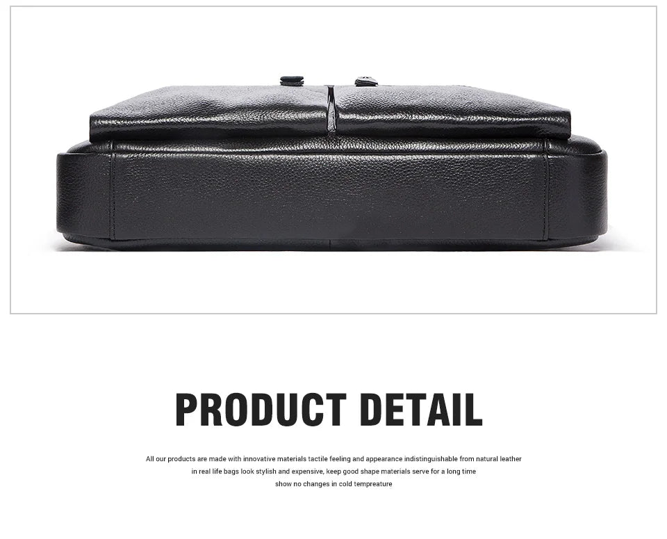 HUMERPAUL Men's Genuine Leather Briefcase Business Laptop Bag with Multiple Pockets Durable Handbag Shoulder Bags for Travel ﻿