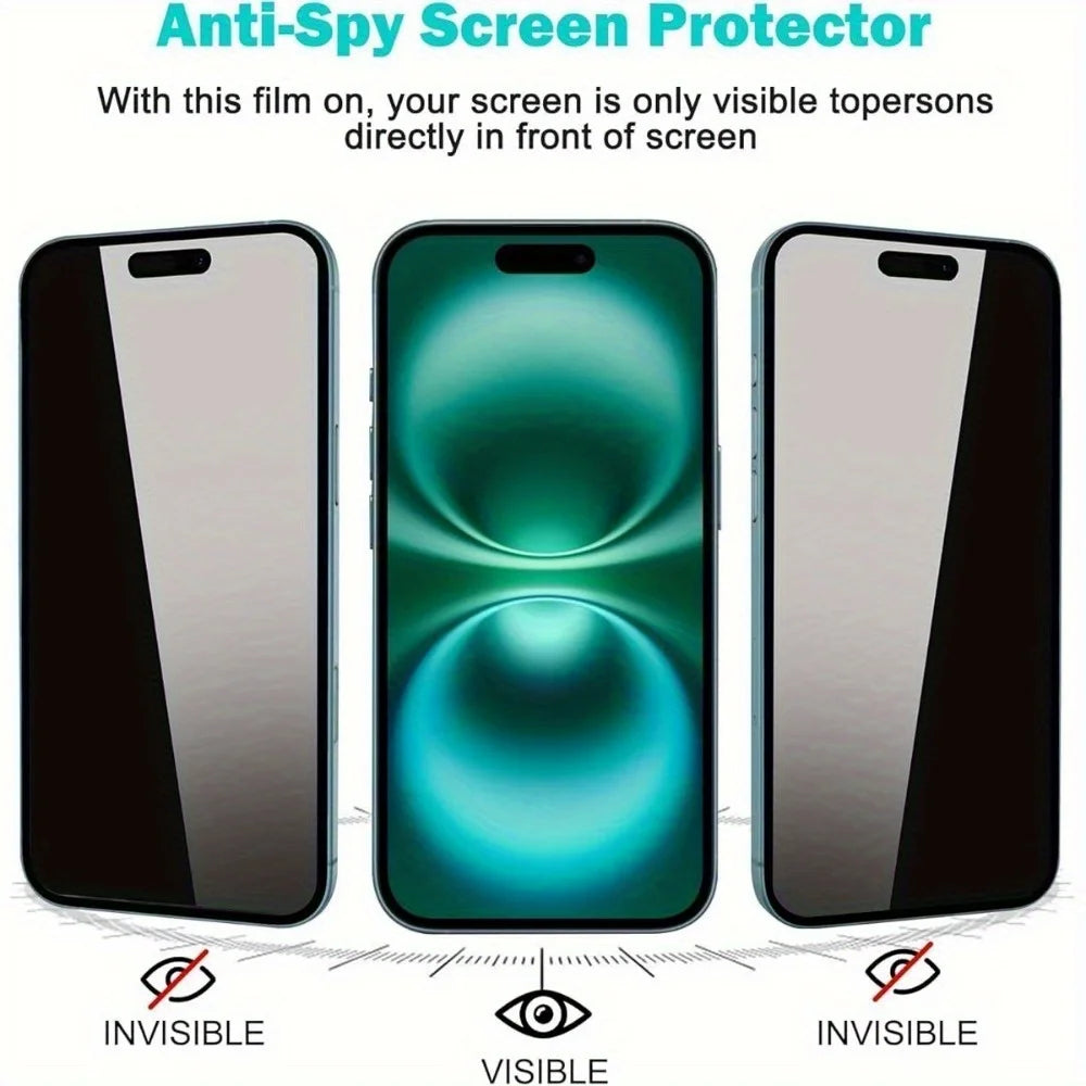 Privacy Screen Protector For iPhone 17 Pro Max 18 Pro 16 15 11 12 13 14 16e Anti-Spy Tempered Glass iPhone 16 Plus 12 Mini XS XR