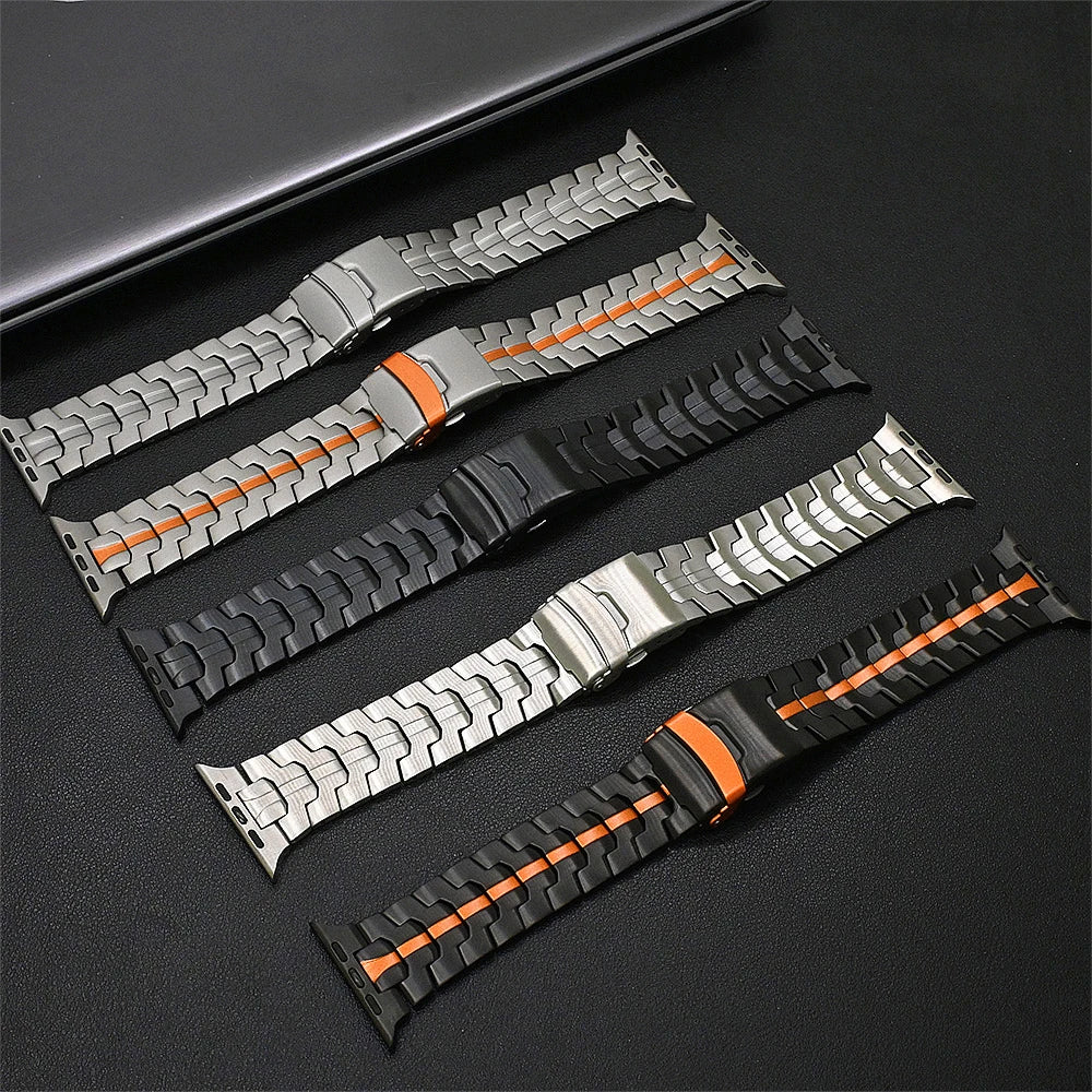 Titanium Band for Apple Watch Ultra 4 3 2 1 49mm Series 12 11 10 46mm Bracelet Metal Strap for Iwatch 9 8 7 6 5 4 SE3 44mm 45mm