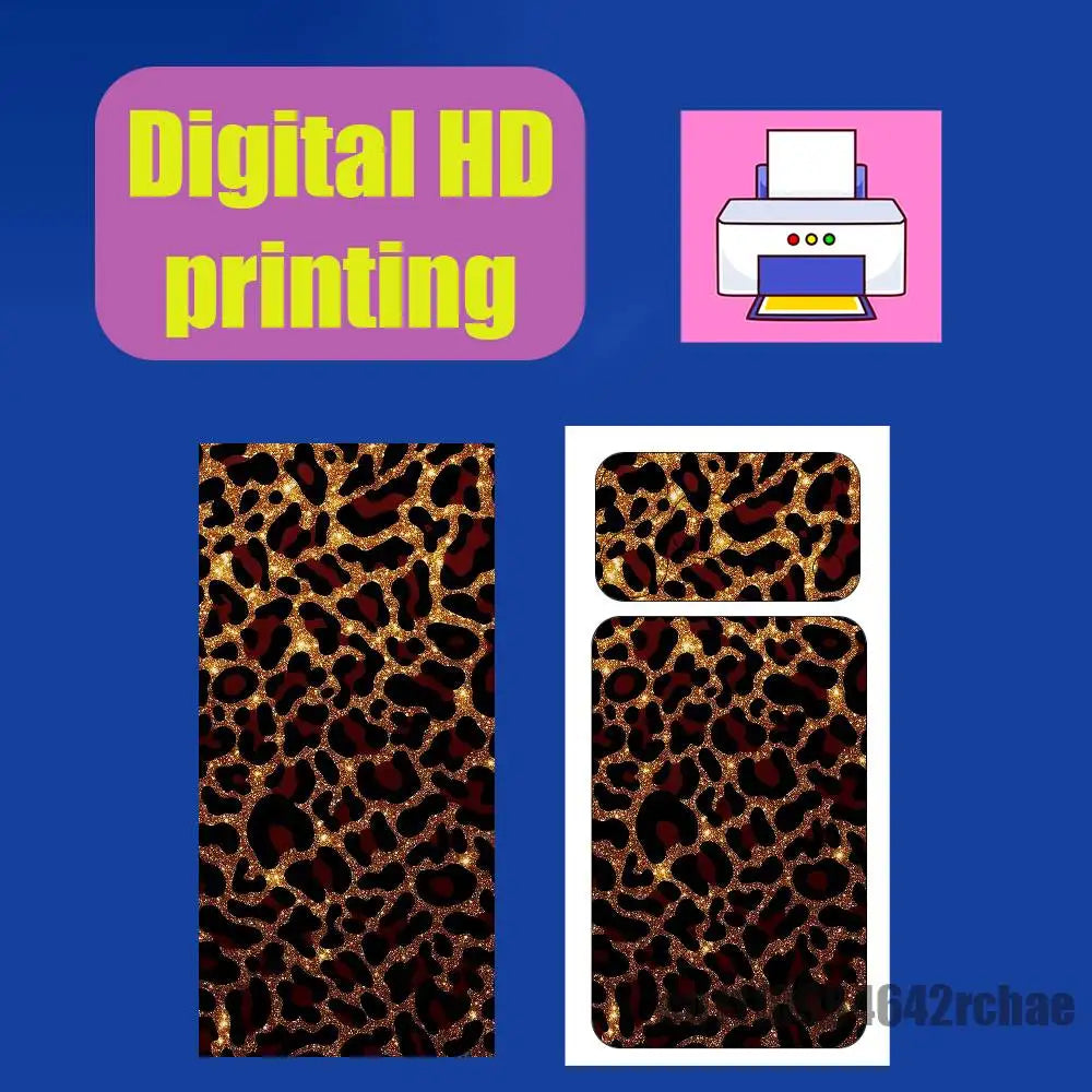 For Leopard print wallpaper Phone Back Film Sticker iPhone 17 Pro Max P PM Decal Skin Wrap Custom Stickers Cover