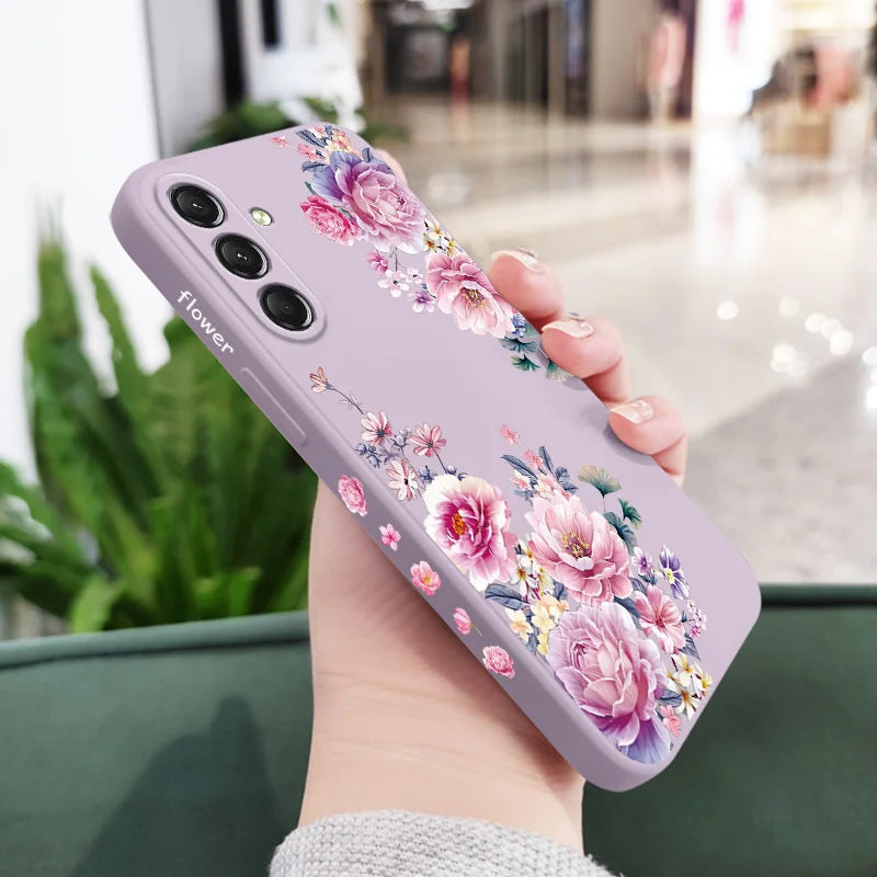 Satin Brocade Phone Case For Samsung Galaxy S25FE  S24 S23 S22 S21 S20 Ultra Plus FE Note 20 Ultra 10 Plus Cover