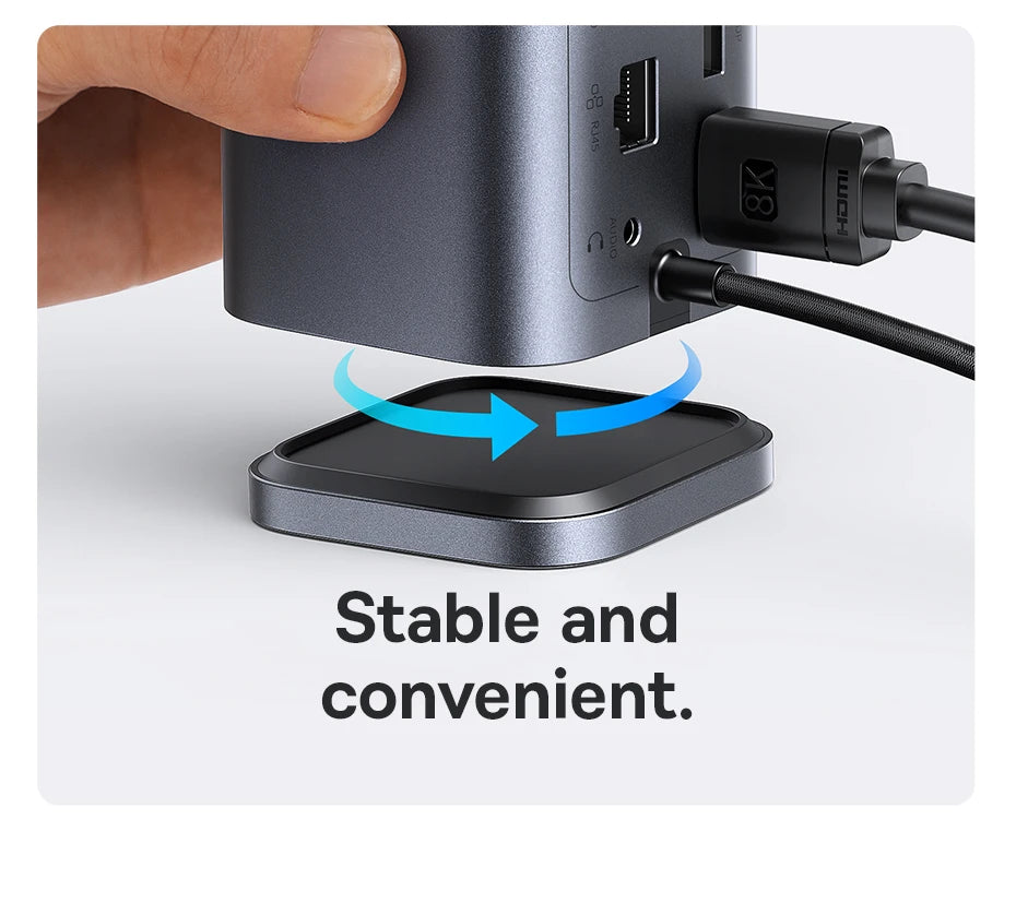 Baseus USB C Hub to DP 4K@60Hz HDMI DisplayPort 11-IN-1 Docking Station Triple Display RJ45 PD 100W For Window Mac USB 3.1 HUB